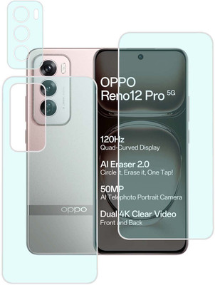 MOKPLZ Front and Back Screen Guard for Oppo Reno 12 Pro 5G SMARTPHONE(Pack of 3)