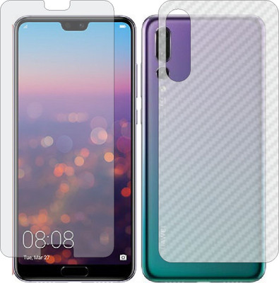 Mobling Front and Back Screen Guard for HUAWEI HONOR P20 PRO (Front 9H Hardness Matte & Carbon Fiber Skin for Back)(Pack of 2)