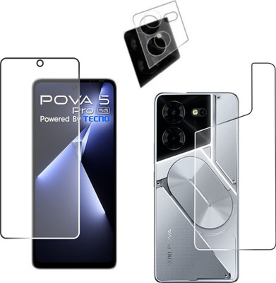 chakoor Front and Back Screen Guard for tecno pova 5 pro 5g(Pack of 3)