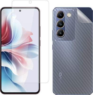 Vatsin Front and Back Screen Guard for ViVO Y200e 5G, ViVO Y200e 5G [Back Carbon Fiber](Pack of 2)