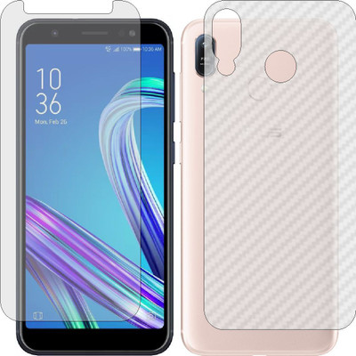 ZINGTEL Front and Back Screen Guard for ASUS ZENFONE MAX M1ZB556KL (Front Matte Finish & Back 3d Carbon Fiber)(Pack of 2)