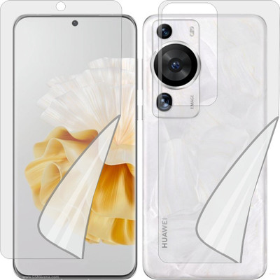 MOBART Front and Back Tempered Glass for HUAWEI P60 PRO MNALX9 (Edge To Edge TPU Full Coverage)(Pack of 1)