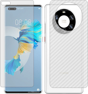 MOBART Front and Back Screen Guard for HUAWEI MATE 40 PRO PLUS (Front Matte Finish & Back 3d Carbon Fiber)(Pack of 2)