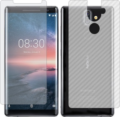 MOBART Front and Back Screen Guard for NOKIA TA 1005 NOKIA 8 SIROCCO (Front Matte Finish & Back 3d Carbon Fiber)(Pack of 2)