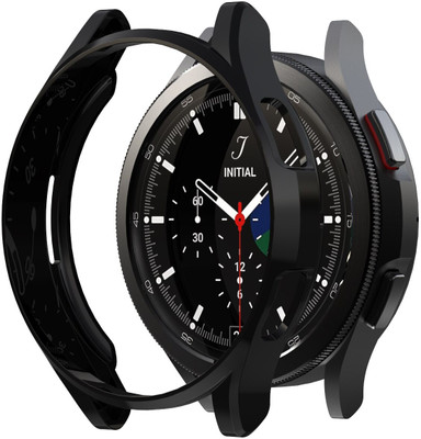 CallSmith Front and Back Screen Guard for Samsung Galaxy Watch4 Classic 46MM (2021) Hard Frame ,Full Edge Rugged Cover Protective Bumper Shell, Anti-Scratch Bumper( No Screen Guard )(Pack of 1)