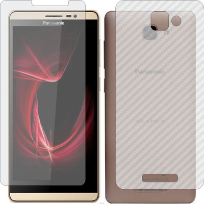 Mobling Front and Back Screen Guard for PANASONIC ELUGA I3 (Front 9H Hardness Matte & Carbon Fiber Skin for Back)(Pack of 2)