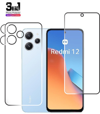 chakoor Front and Back Screen Guard for Xiaomi Redmi 12(Pack of 3)