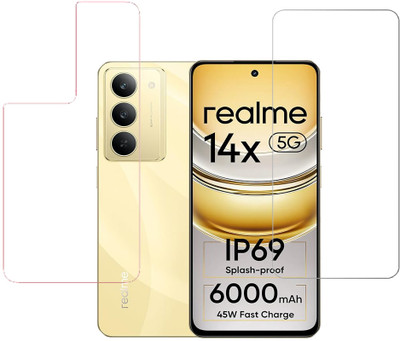 SPRITZEN Front and Back Screen Guard for Realme 14x 5G(Pack of 2)
