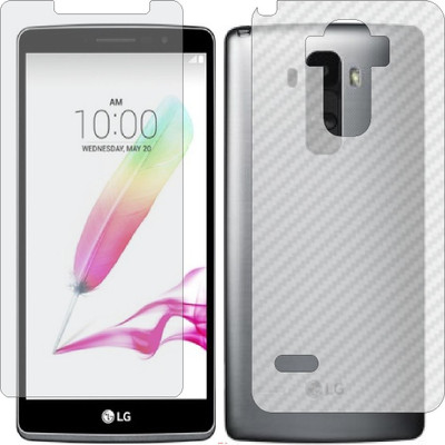 Mobling Front and Back Screen Guard for LG G4 STYLUS (Front 9H Hardness Matte & Carbon Fiber Skin for Back)(Pack of 2)