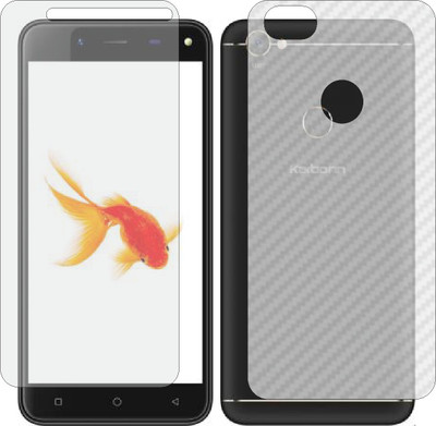ZINGTEL Front and Back Screen Guard for KARBONN TITANIUM FRAMES S7 (Front Matte Finish & Back 3d Carbon Fiber)(Pack of 2)
