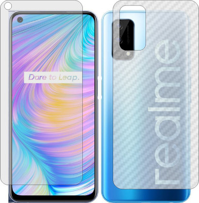 ZINGTEL Front and Back Screen Guard for REALME Q2 RMX 2117 (Front Matte Finish & Back 3d Carbon Fiber)(Pack of 2)
