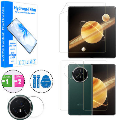 ARBAN Front and Back Screen Guard for Honor Magic V3 5G (1 HYDROGEL SCREEN PROTECTOR WITH 1 CARBON FIBER SKIN AND 1 CAMERA LENS PROTECTOR)(Pack of 1)