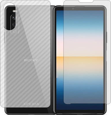 ZINGTEL Front and Back Screen Guard for SONY XPERIA 10 III SO 52B (Front Matte Finish & Back 3d Carbon Fiber)(Pack of 2)