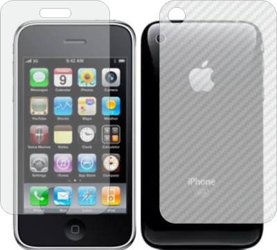 ZINGTEL Front and Back Screen Guard for APPLE IPHONE 3G 3 (Front Matte Finish & Back 3d Carbon Fiber)(Pack of 2)