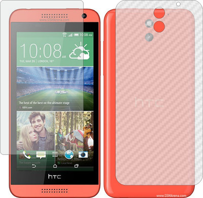 ZINGTEL Front and Back Screen Guard for HTC DESIRE 610 (Front Matte Finish & Back 3d Carbon Fiber)(Pack of 2)