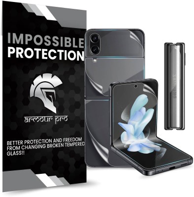 ArmourPro Front and Back Screen Guard for Samsung Galaxy Z Flip4 5G, Samsung Z Flip 4 5G, 4 Layer Unbreakable Membrane for Front, Back and Side Film(Pack of 1)