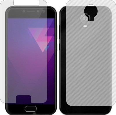 MOBART Front and Back Screen Guard for COOLPAD COOL PLAY 6C (Front Matte Finish & Back 3d Carbon Fiber)(Pack of 2)