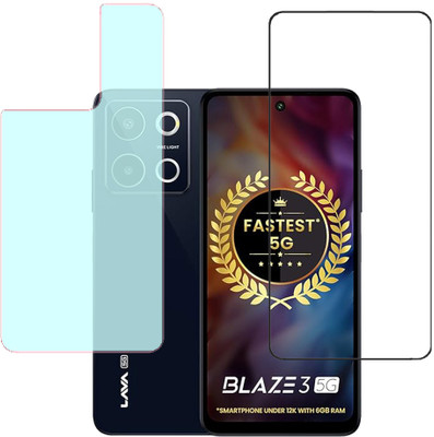 VAYUVAULT Front and Back Screen Guard for LAVA Blaze 3 5G(Pack of 2)