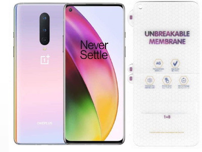 VOSKI Screen Guard for OnePlus 8 Matte Finish Unbreakable Membrane Front Screen Guard(Pack of 1)