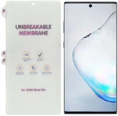 ELEF Screen Guard for Samsung Galaxy Note 10 Plus Matte Finish Unbreakable Membrane Front Screen Guard(Pack of 1)