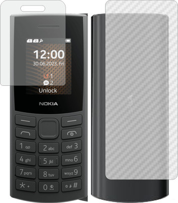 TELTREK Front and Back Screen Guard for Nokia 106 4G 2023 (Matte Front & Carbon Fiber Back Skin Combo)(Pack of 2)