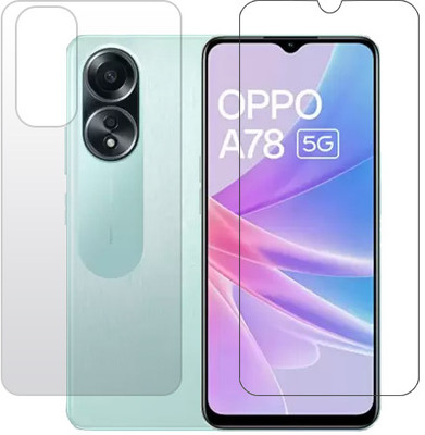 HOBBYTRONICS Front and Back Screen Guard for OPPO A78 5G, Oppo A78 5G(Pack of 1)