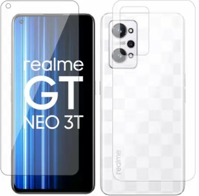 DVTECH Front and Back Screen Guard for 9H Crystal Clear Front And Carbon Fiber BackRealme GT NEO 3T(Pack of 1)