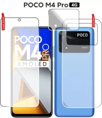chakoor Front and Back Screen Guard for POCO M4 PRO 4G(Pack of 3)