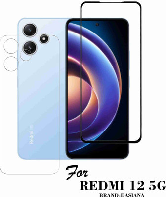 S9HUB Front and Back Screen Guard for REDMI 12 5G, XIAOMI REDMI 12 5G, REDMI 12(Pack of 2)