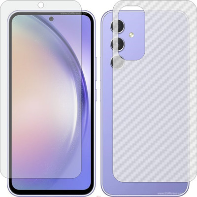 Mobling Front and Back Screen Guard for SAMSUNG GALAXY A54 (Front 9H Hardness Matte & Carbon Fiber Skin for Back)(Pack of 2)