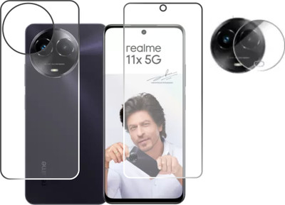 chakoor Front and Back Tempered Glass for realme 11x 5G(Pack of 3)