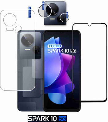 KANCHA Front and Back Tempered Glass for TECNO SPARK 10 5G(Pack of 3)