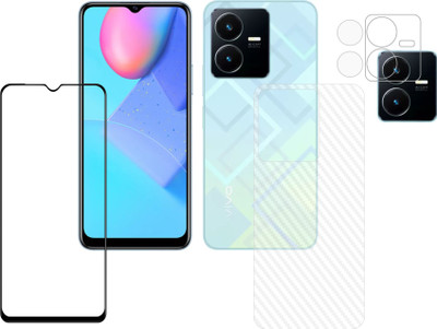 Ten To 11 Front and Back Tempered Glass for ViVO Y22, ViVO Y22 (Back Carbon Fiber)(Pack of 3)