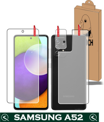 Olonga Front and Back Tempered Glass for SAMSUNG GALAXY A52(Pack of 3)