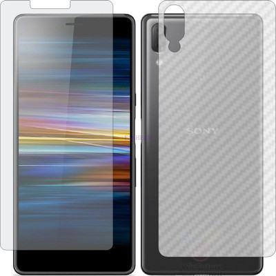 Fasheen Front and Back Tempered Glass for SONY XPERIA L3 (Front Matte Finish & Back 3d Carbon Fiber)(Pack of 2)