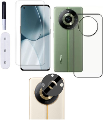 COVER CAPITAL Front and Back Tempered Glass for Realme 11 Pro 5G(Pack of 3)