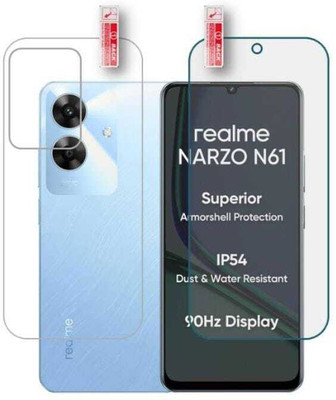 ZIDZEE Front and Back Tempered Glass for REALME NARZO N65 FRONT AND BACK(Pack of 2)