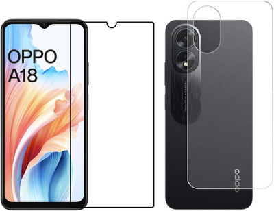 4 YARDS Front and Back Tempered Glass for Oppo A18 (11-D)(Pack of 1)
