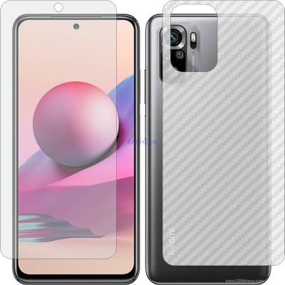 Fasheen Front and Back Tempered Glass for XIAOMI MI NOTE 11 SE INDIA (Front Matte Finish & Back 3d Carbon Fiber)(Pack of 2)