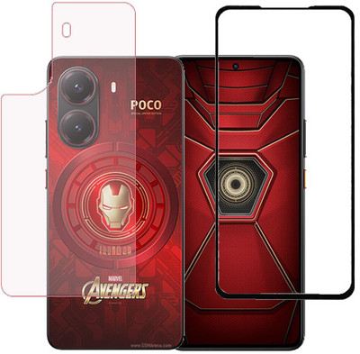 HOBBYTRONICS Front and Back Tempered Glass for Poco X7 Pro 5G, Poco X7 Pro(Pack of 1)