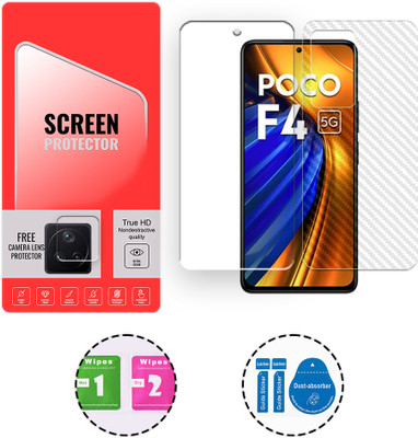ARBAN Front and Back Tempered Glass for POCO F4 5G (1 FREE CAMERA LENS) WITH FRONTBACK SCREEN PROTECTOR(Pack of 1)