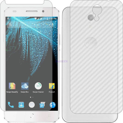 Fasheen Front and Back Tempered Glass for SWIPE ELITE PLUS (Front Matte Finish & Back 3d Carbon Fiber)(Pack of 2)