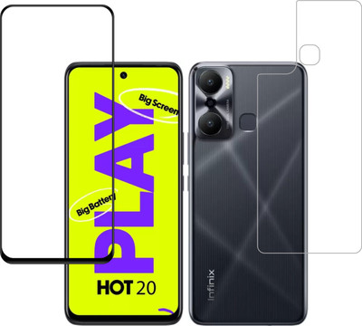 Vatsin Front and Back Tempered Glass for Infinix Hot 20 Play(Pack of 2)