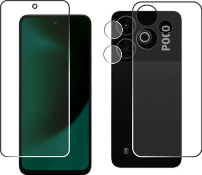 chakoor Front and Back Tempered Glass for POCO M6 Plus 5G, Redmi 13 5G(Pack of 3)