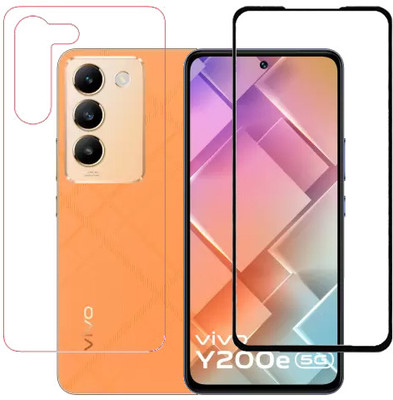HOBBYTRONICS Front and Back Tempered Glass for Vivo Y200E 5G, Vivo T3 5G(Pack of 1)