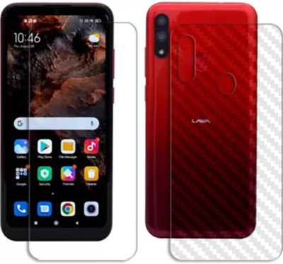 KHWABEEDA Front and Back Tempered Glass for LAVA Z93P FRONT AND BACK TEMPERED GLASS(Pack of 2)