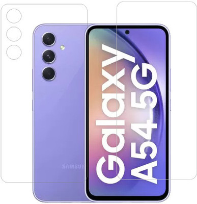 ECMERED Front and Back Tempered Glass for Samsung A54, Samsung A54 5G, Samsung Galaxy A54, Samsung Galaxy A54 5G(Pack of 1)