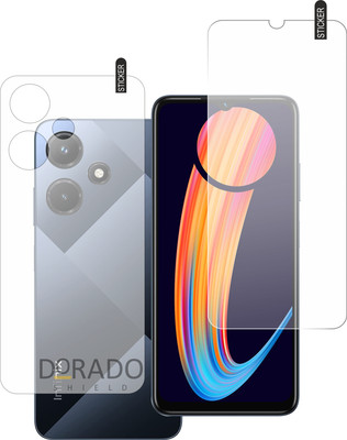 DORADO SHIELD Front and Back Tempered Glass for infinix hot 30i front and back tempered glass(Pack of 2)