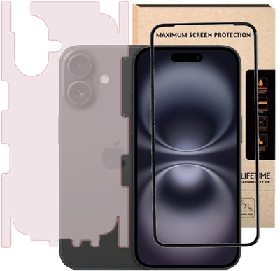 HOBBYTRONICS Front and Back Tempered Glass for IPHONE 16 PLUS, iphone 16 plus, iphone 16+, IPHONE 16 +(Pack of 1)