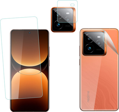 Ten To 11 Front and Back Tempered Glass for Realme GT 7, Realme GT 7 [With Rear Camera Lens Guard](Pack of 3)